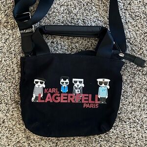 KARL LAGERFELD KRISTEN SMALL TOTE IN BLACK